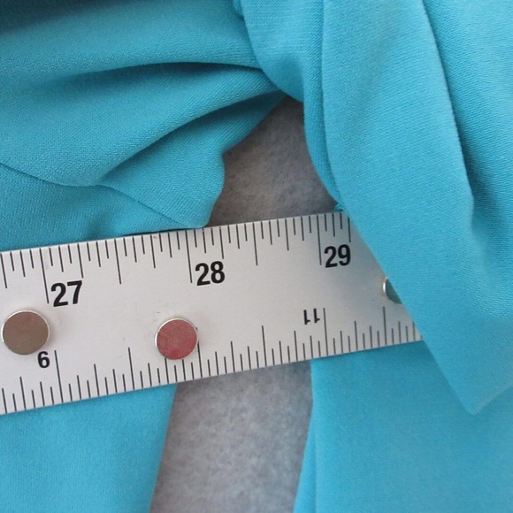 Susan Graver Plus 2X Blue Liquid Knit Slinky Top - Picture 7 of 12